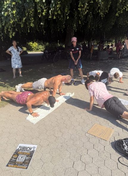 Park mit Publikum