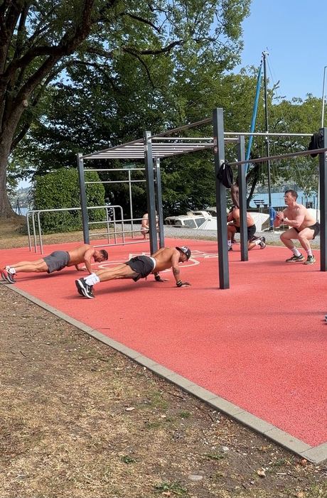 PushUps auf der roten Anlage
